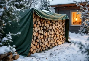 सारे सर्दियों में अपने लकड़ी के लट्ठों की रक्षा करें : लॉग कवर अब सिर्फ 16,99 € में